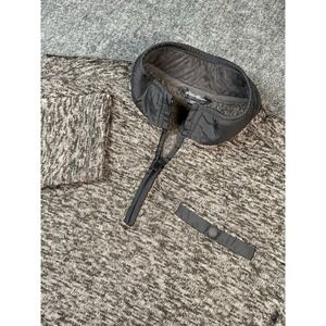 Eddie Bauer Men Large Pullover  1/4 Zip‎ Fleece Hiking Outdoors Workwear Gray